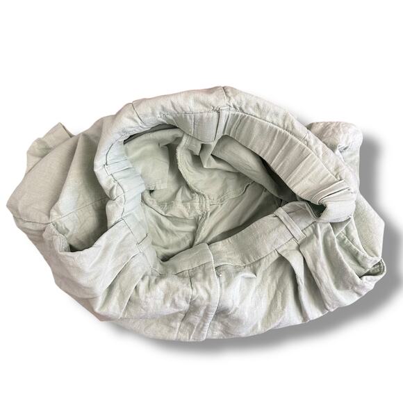 Abercrombie & Fitch Linen Blend Pleated High Rise Shorts Women’s S Sage Green - Picture 7 of 12